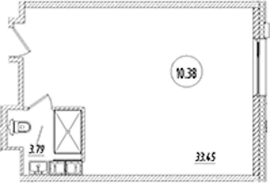 Квартира студия 37.24 м², 10/9 эт., Апарт-отель «Апарт отель Well»